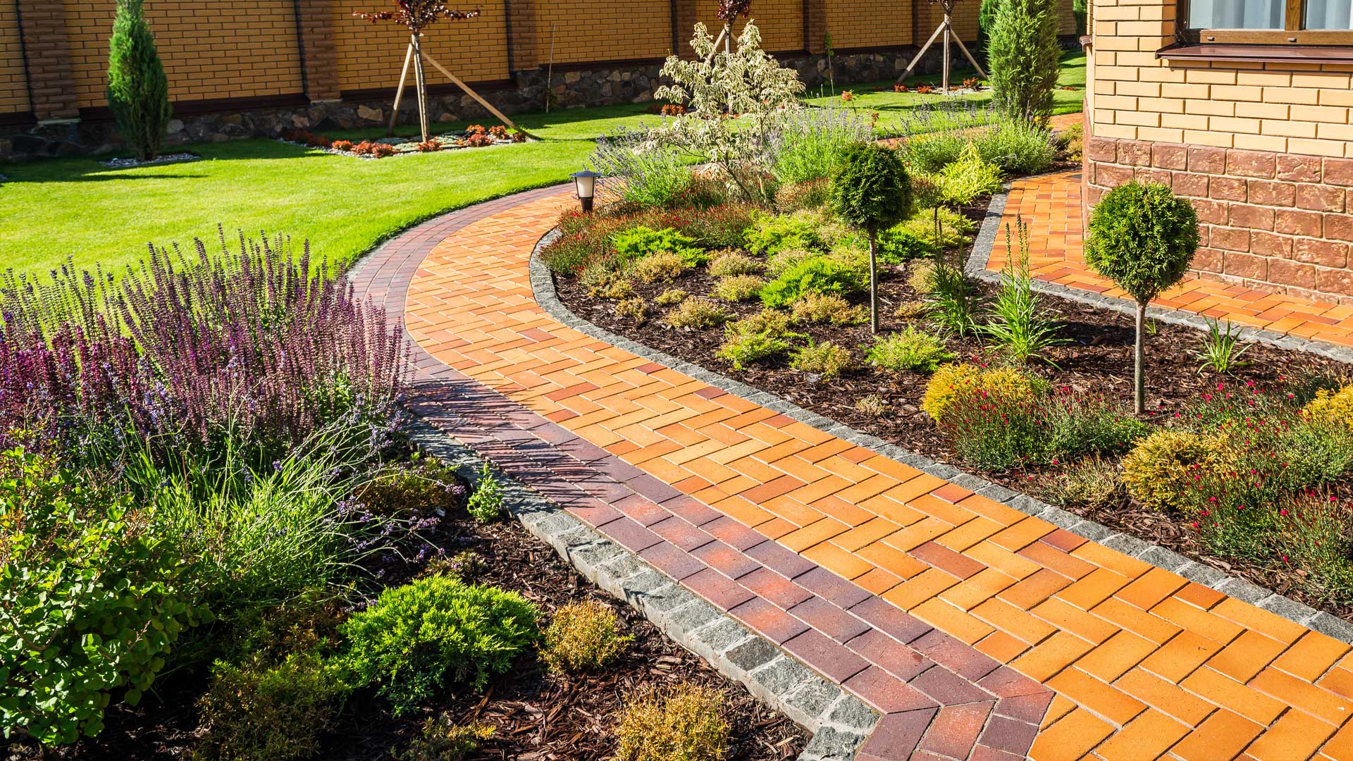 New landscaping installation in the backyard of an Northglenn home.